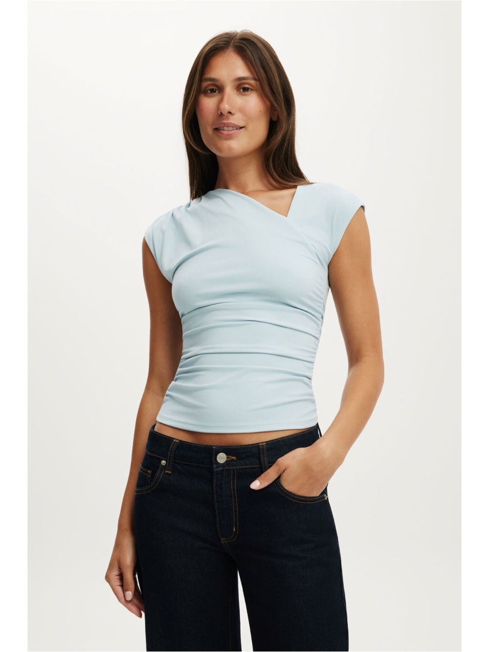 Cotton On Iced Marine Asymmetric Short Sleeve